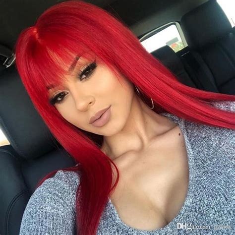 black and red wigs|bright red human hair wig.